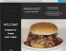 Tablet Screenshot of lilmickeysbbq.com